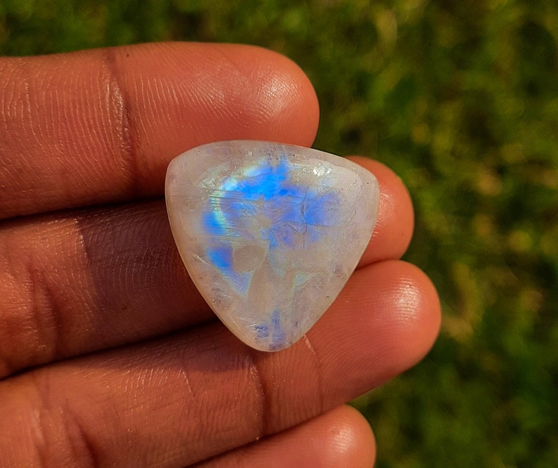 Freeform calibrated 24 x 24 mm Rainbow moonstone cabochon flat back cabochon genuine rainbow moonstone Rainbow Moonstone