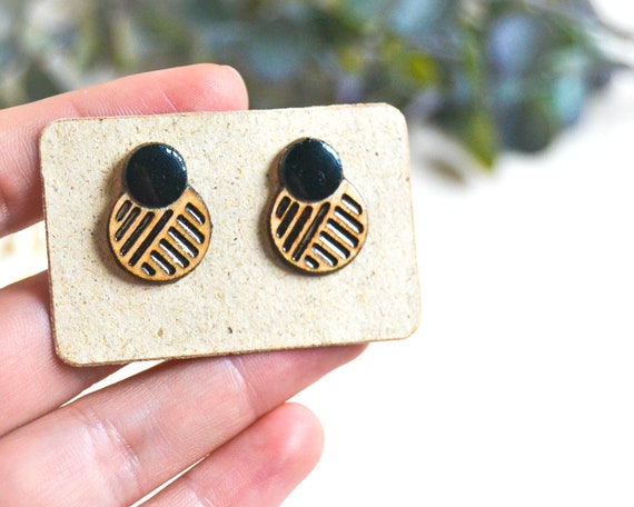 Wood Stud Earrings, Earrings Studs, Geometric Earrings, Hypoallergenic  Earrings, Wooden Stud Earrings, Wood Earrings for Women, Gift Ideas 