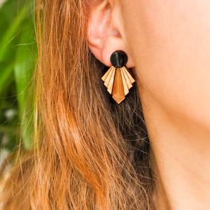 Fashion art deco inspired earrings and statement stud earrings for woman