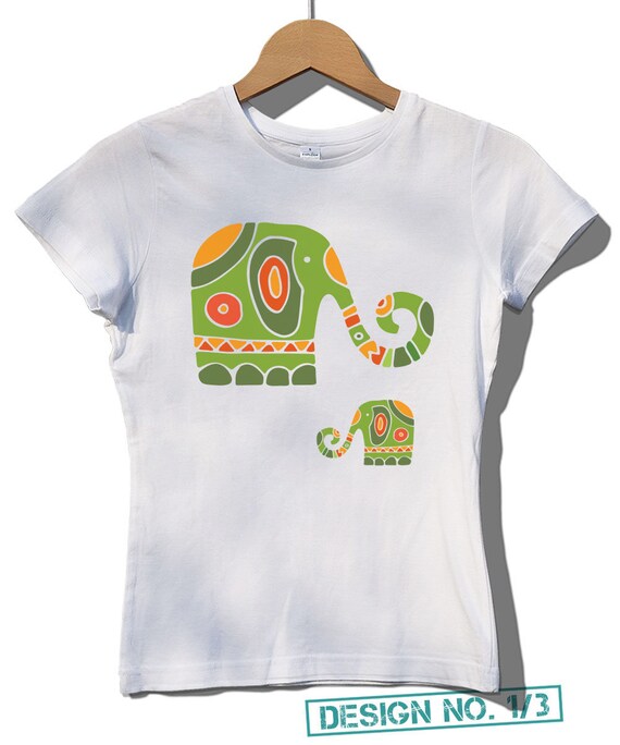 Elephant T Shirt For Women Girls Animal Drawing Tee Elephant Etsy