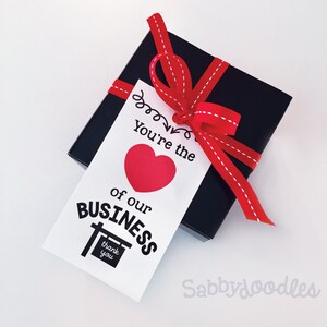 DIGITAL DOWNLOAD, 6 Tags per Sheet, You&#39;re the Heart of OUR Business Pop-By Tag, Real Estate Pop By Tag 2.5 x 4.5 inches