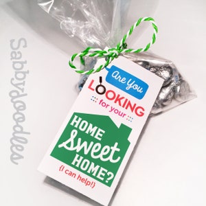 DIGITALE DOWNLOAD, 6 tags per vel, op zoek naar uw Home Sweet Home?, onroerend goed omgekeerde pop-by tag, Sweet pop-by tag, open huis gunst