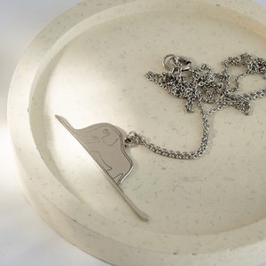 Colgante de elefante de El Principito / Collar de plata con grabado de El Principito / Colgante de plata o oro de El Principito