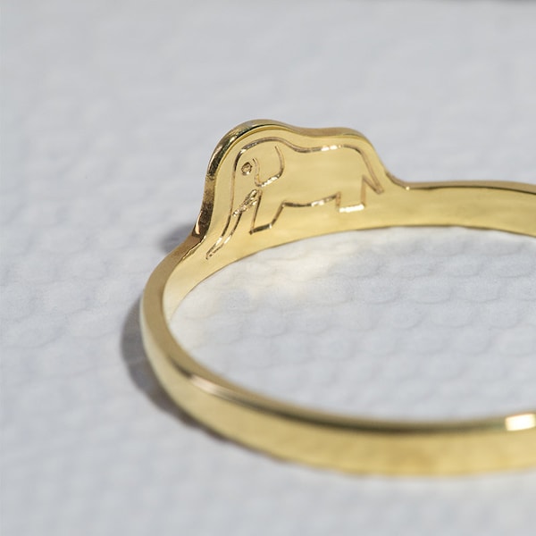 Bague éléphant Le Petit Princ | Bague en argent avec gravure Le Petit Prince