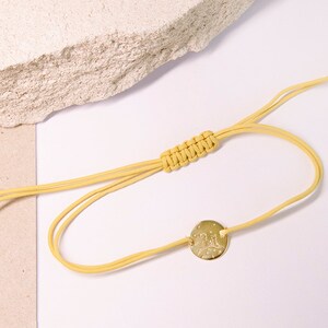 Eco String Bracelet with Gold The Little Prince Charm Recycled Silver Jewelry with Le Petit Prince zdjęcie 3