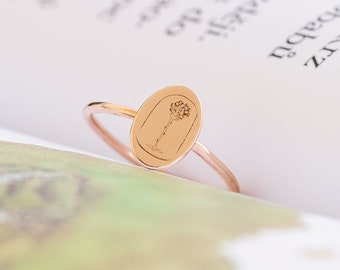 Bague en or rose Petit Prince | Bague Le Petit Prince avec argent rose