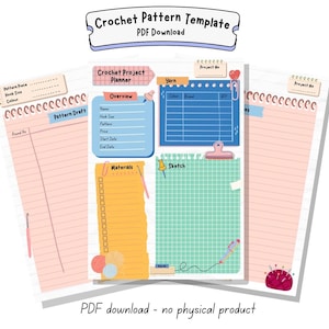 Crochet Pattern Template PDF Digital Download
