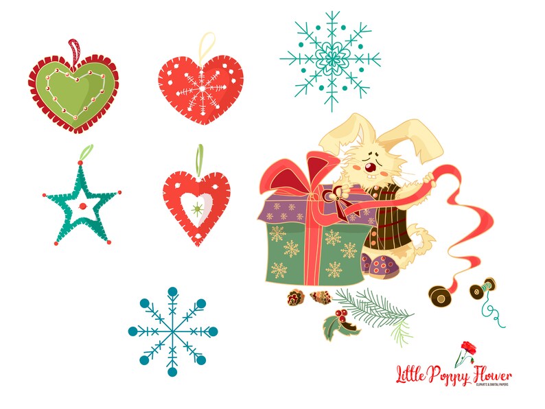 Christmas Printables Christmas DIY Snowflakes Cute Christmas Clip Art Christmas Clipart -Holiday Clipart Owl Digital Clipart Hedgehog