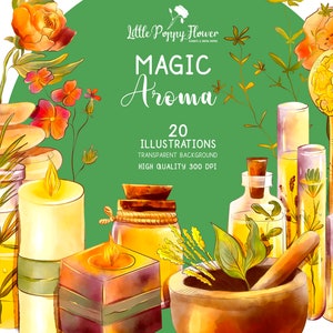 Spa digital PNG pack, Aromatherapy Scrapbook kit, instant download, candles zen print, relax, spa image, wellness clipart, home decor images