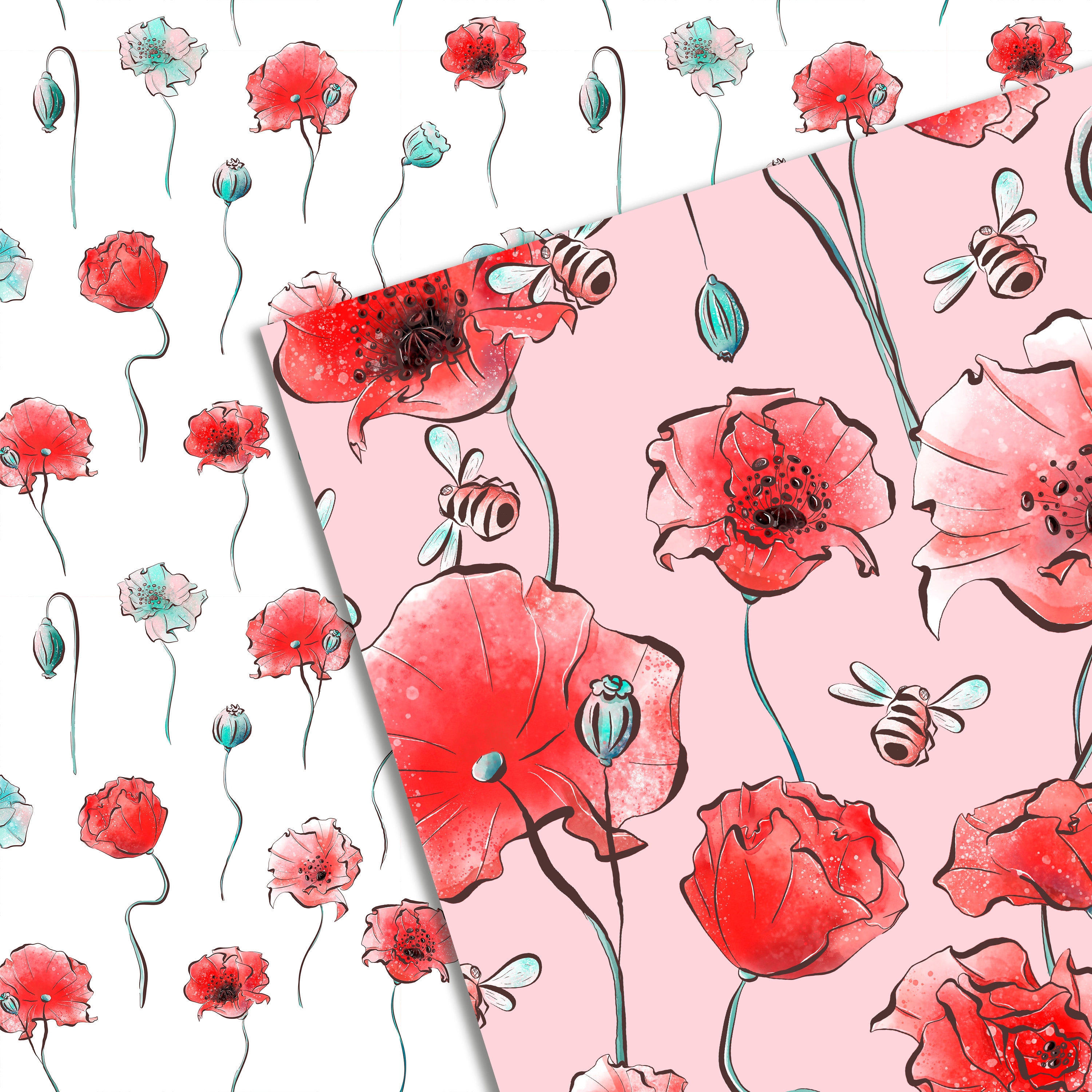 Fairy on the Prairie Pattern Set Seamless Patterns Digital - Etsy