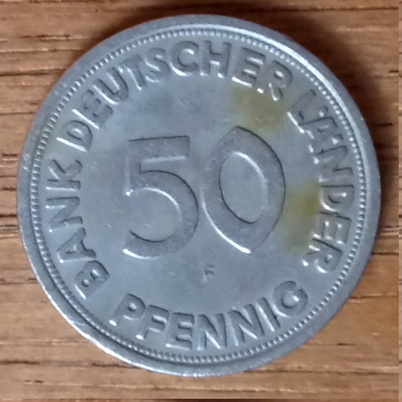 50 Pfennig 1949 F Bank Deutscher Lander Ebay