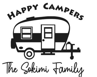 Customized Happy Camper Decal