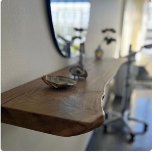 Live edge floating shelves
