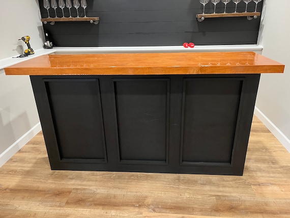 Custom Straight Line Indoor Wood Bar Etsy