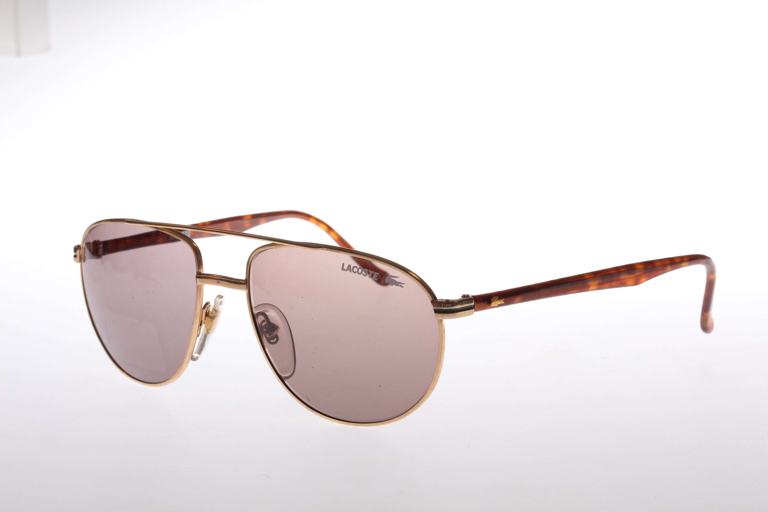 Vintage Lacoste Clear Champagne Aviator Glasses With Case Vintage Lacoste Glasses - Etsy Finland main image 4