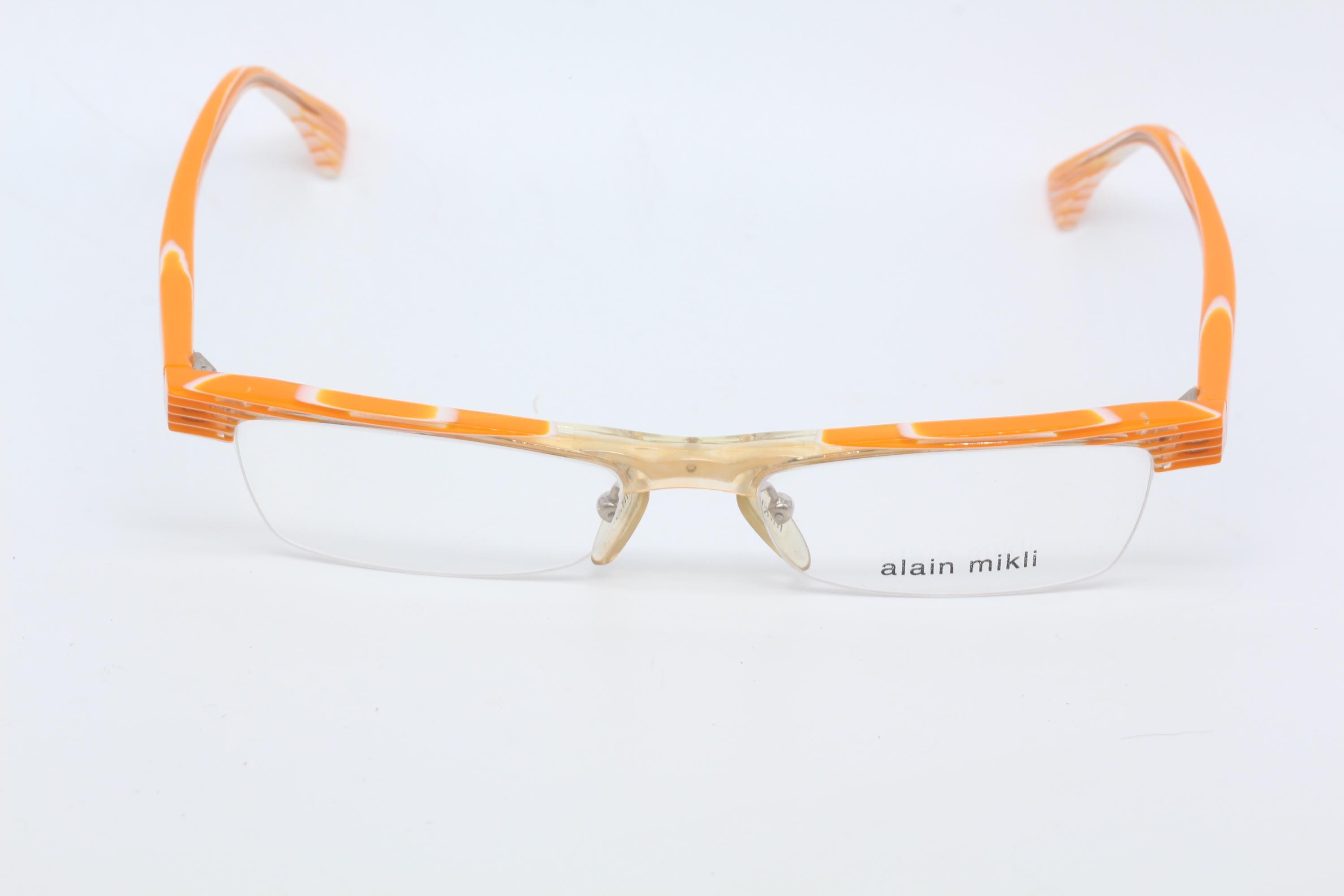 ALAIN MIKLI Vintage Frames, Handmade in France, AL0511 0037, 52 . 15 . 130 Alain Mikli Vintage Eyeglasses, Black, Half Rim Optical  main image 4