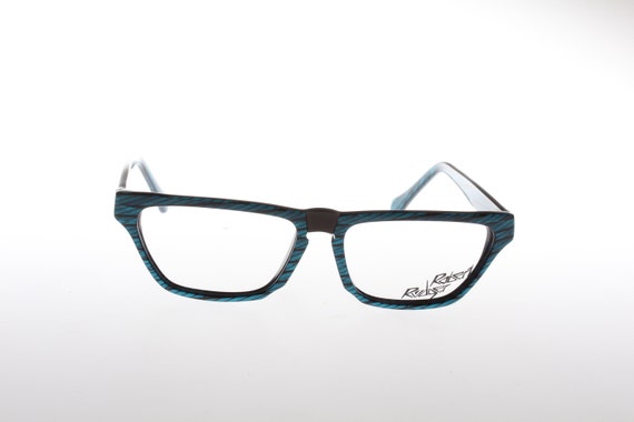 Robert Rudger striped green vintage eyeglasses - image 4