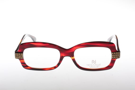 Nouvelle Vague Jeanne Rhinestones vintage eyeglas… - image 1