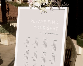 Modern Seating Chart Wedding