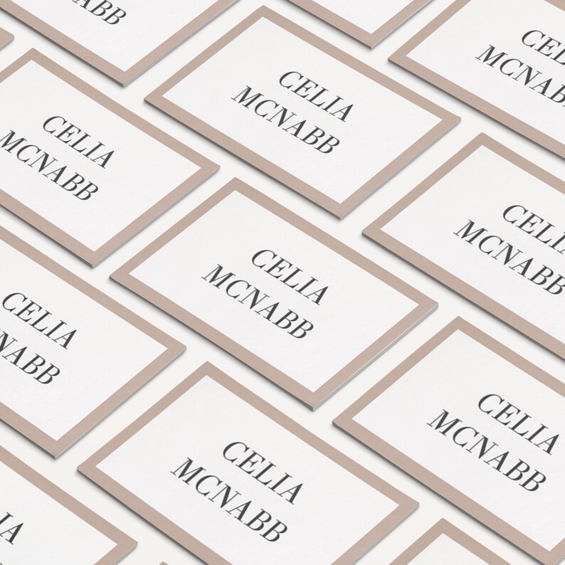 Escort Cards Flat and Folded Place Cards Printable Printable Name Cards C007