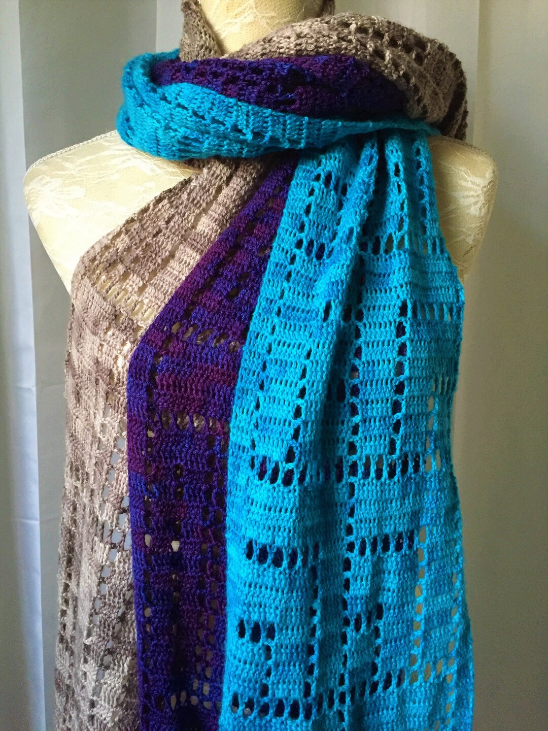 Geometric Trio - a Pdf Pattern for 3 Crochet Scarves - Etsy
