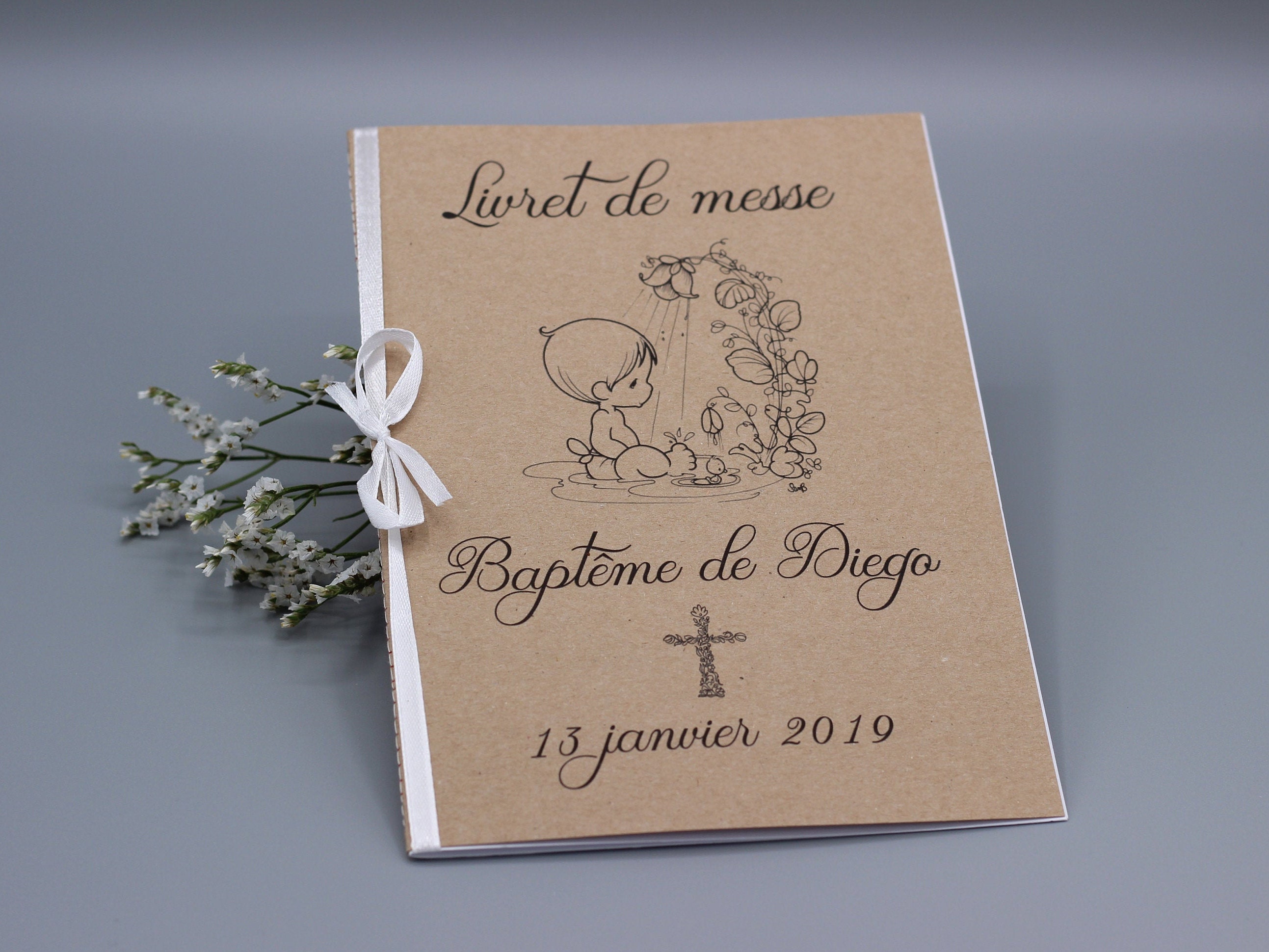 Livret Baptême Page De Garde www.etsy.com