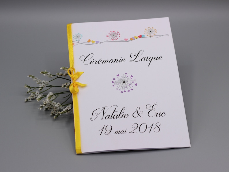 Livret de Messe Par 10 Mariage Baptême Cérémonie Laïque. | Etsy