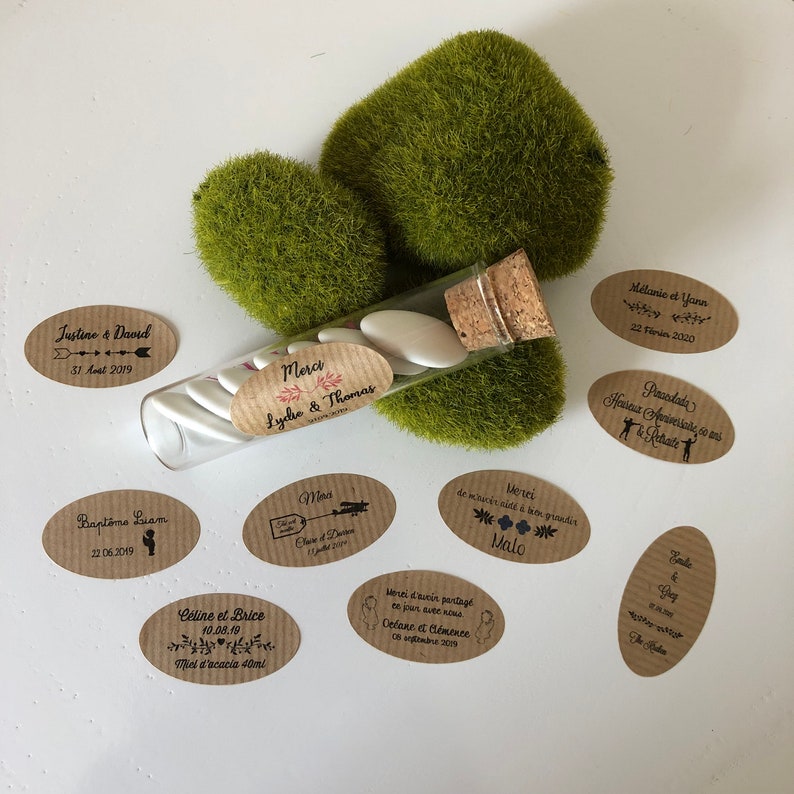 Etiquettes Autocollantes Personnalisées Étiquettes kraft autocollantes personnalisées | Etsy