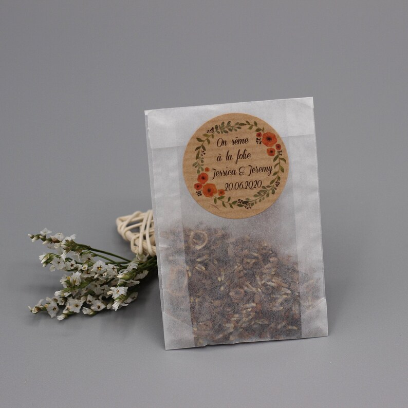 Graines à semer sachets cristal par 20 Mariage Baptême ou - Etsy France