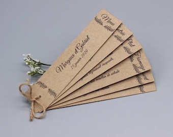 Personalized fan menu - Wedding, Baptism or other events.