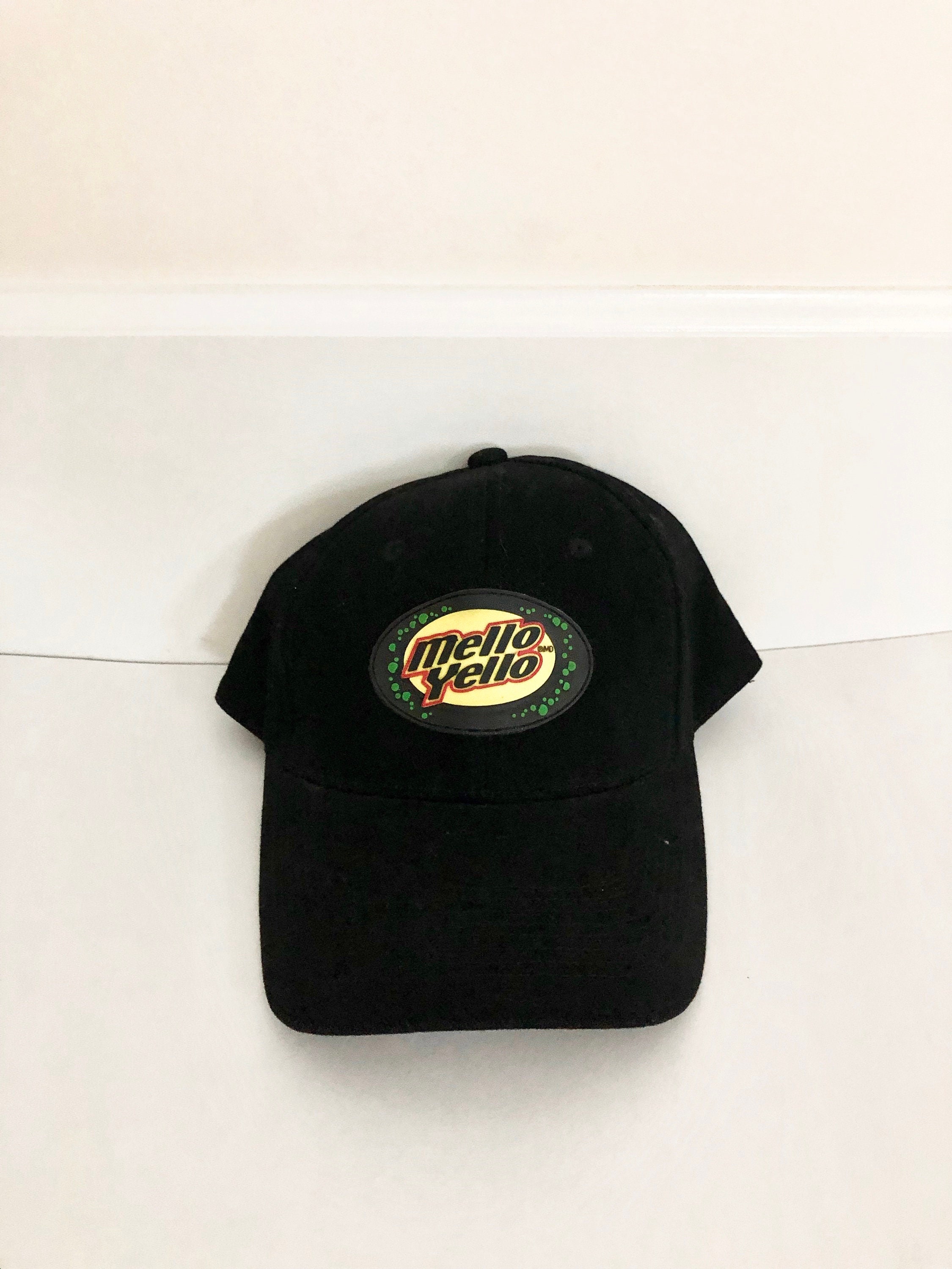 Vintage Mello Yello logo black strapback hat by | Etsy