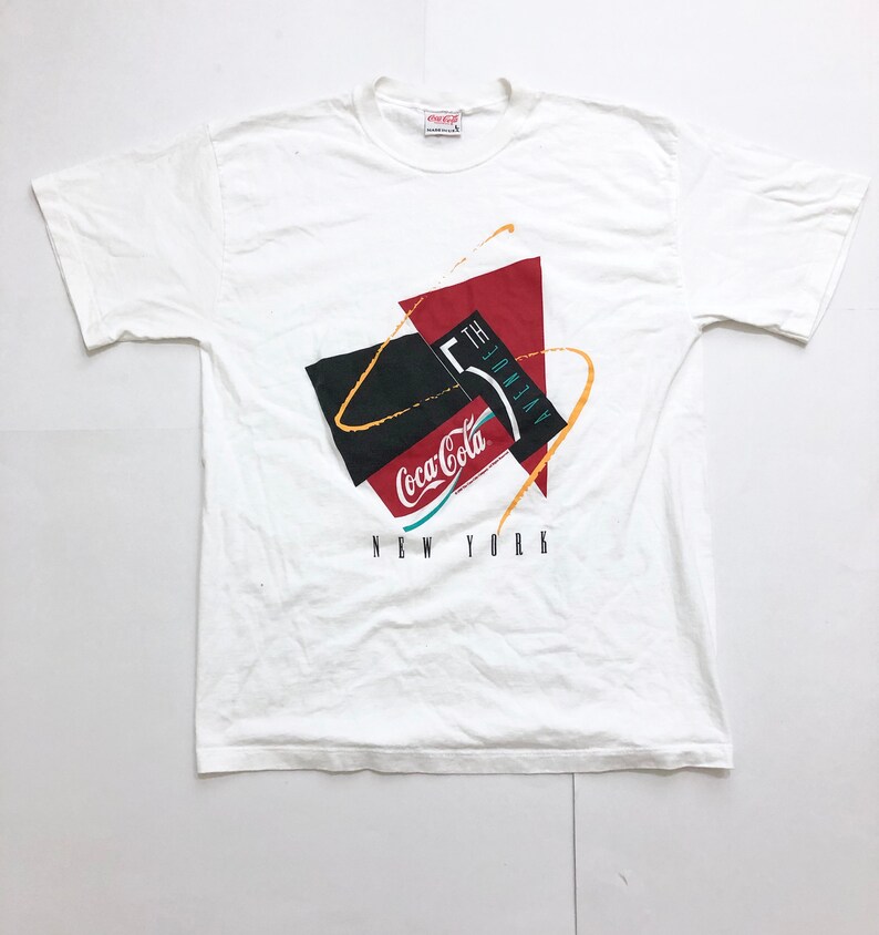 Vintage Coca Cola Coke 5th Avenue New York Graphic 90s Logo Etsy