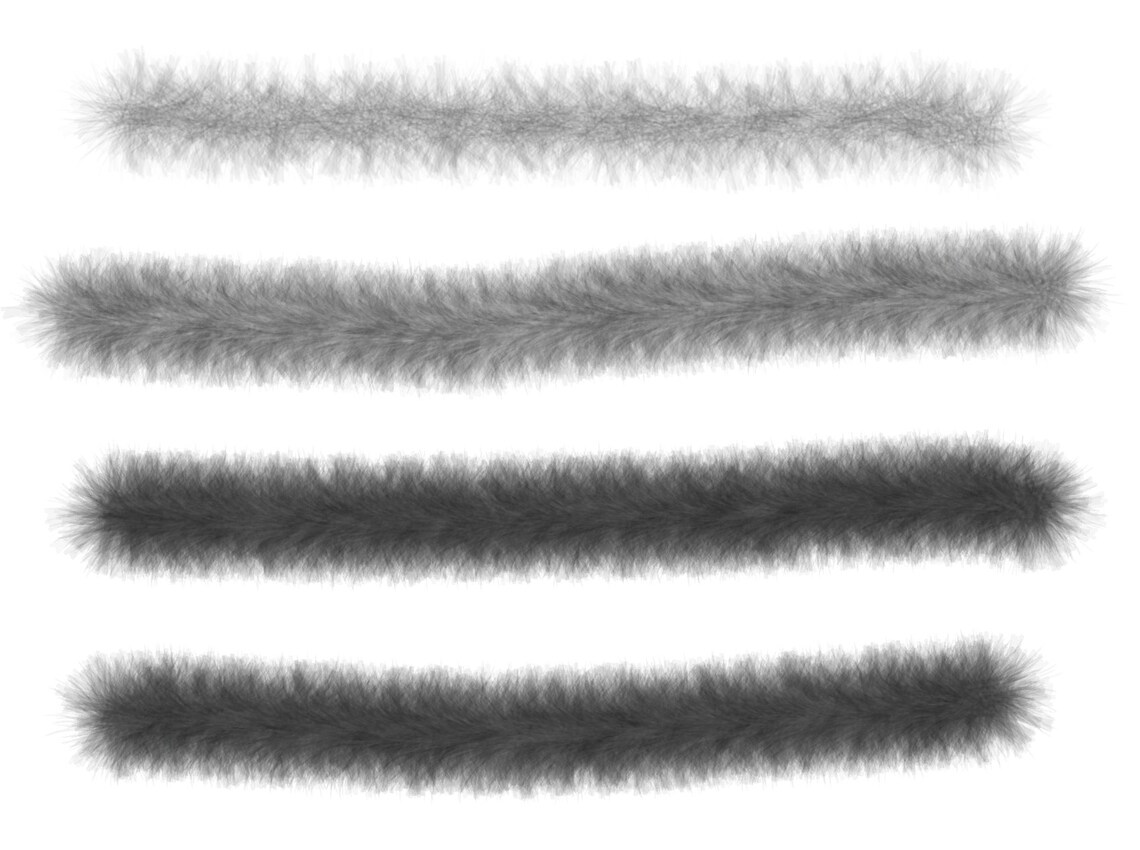 20 Animal Fur Hair Brushes for CC / Procreate / Etsy
