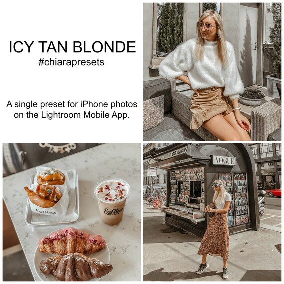 Lightroom Mobile Preset Icy Tan Blonde Etsy