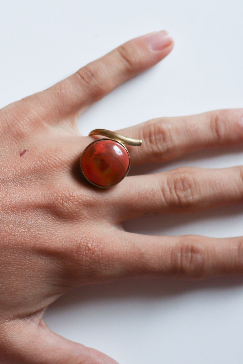 SHINE COLLECTION RINGS // Sewing Together // Charity Shop // African Ring // Kenya Jewellery // Adjustable // Ethical RED STONE