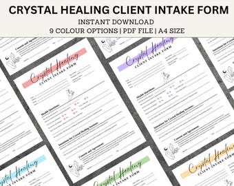 Intakeformulier kristalhealing | Holistische healing, energiebalans, wellnessreis, klantinformatie, gepersonaliseerde zorg, intuïtieve begeleiding