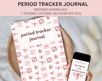 Period Tracker Printable | Period Journal Printable | Moon Cycle Calendar | Period Calendar 2024 | Mood Tracker | Symptom Tracker