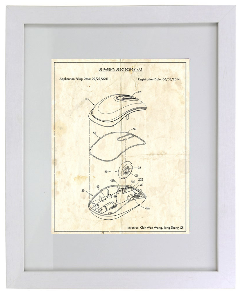 Computer Mouse Patent Print Vintage Office Den Decor Etsy UK