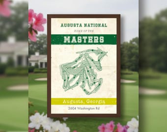 Augusta National Golf Course Subway Art - Framed and Unframed
