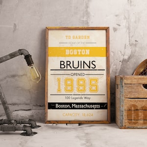 Boston Bruins TD Garden Subway Art: Sizes 5x7 to 24x36 Inch Prints and Framed