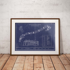 L'art du modèle Old Course à St Andrews Golf Links. Impressions et toiles encadrées de 5 x 7 à 24 x 36 pouces. Souvenirs de golf ouverts et cadeaux pour hommes.