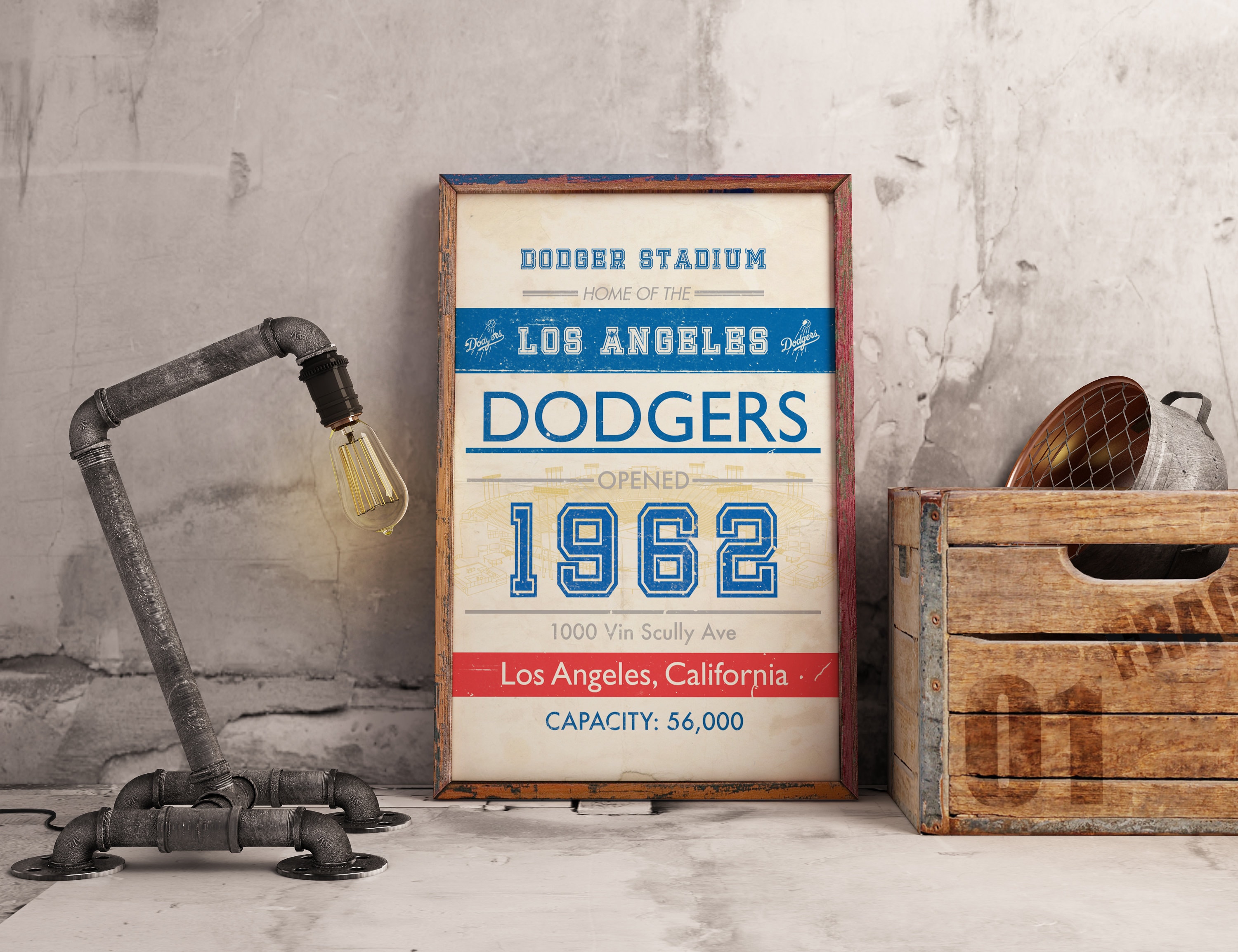 Los Angeles Dodgers Signed Wall Art, Collectible Dodgers Wall Art