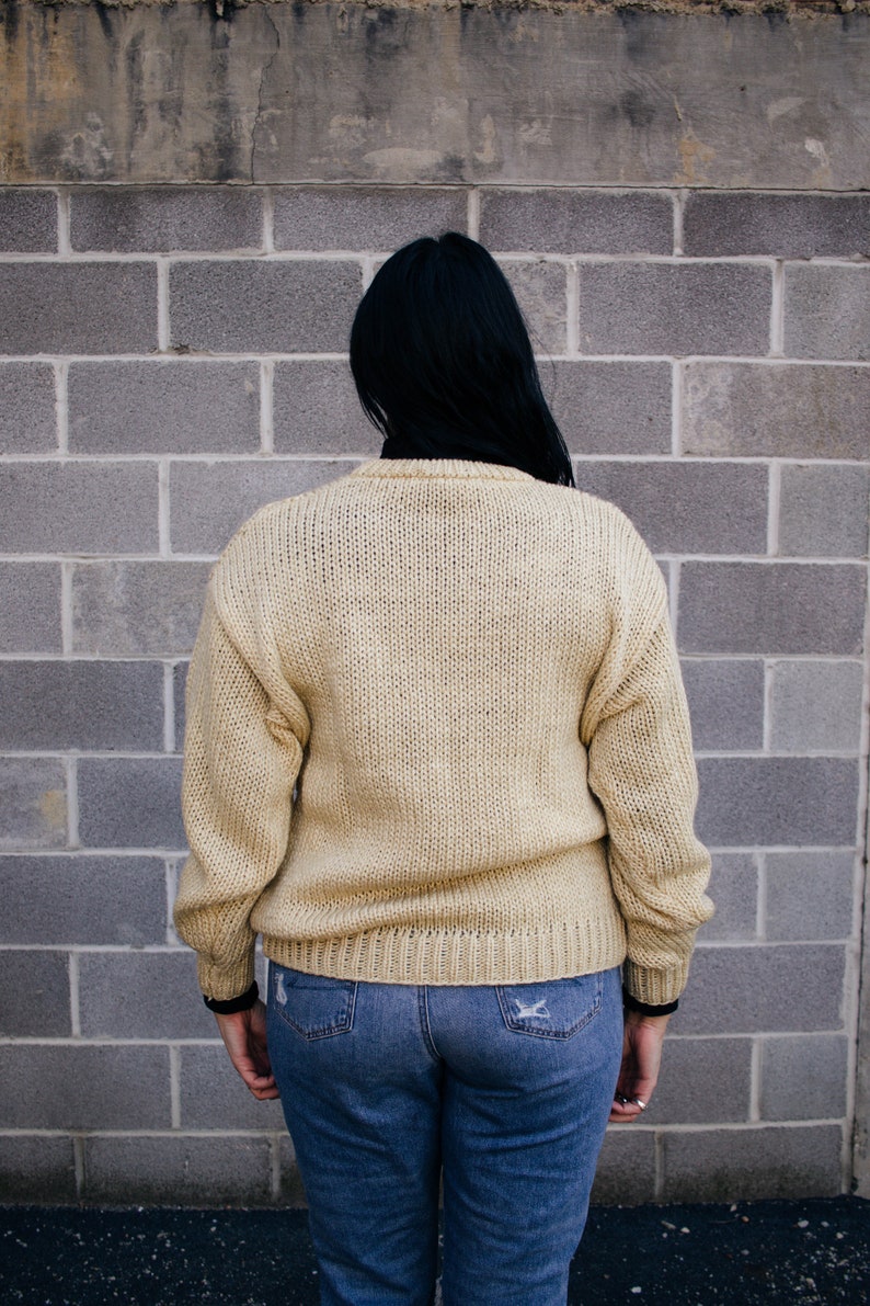 Vintage Women/'s Oversized Pullover Sweater