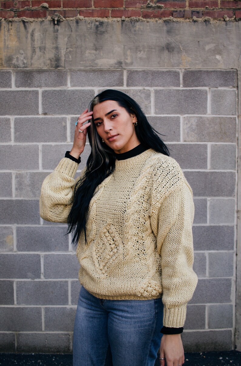 Vintage Women/'s Oversized Pullover Sweater