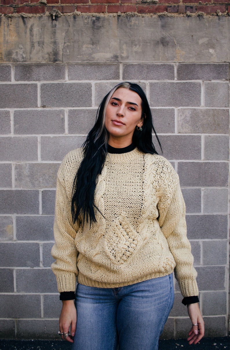 Vintage Women/'s Oversized Pullover Sweater