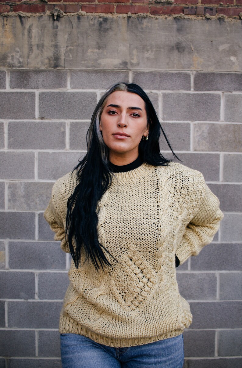 Vintage Women/'s Oversized Pullover Sweater