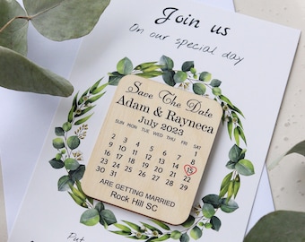 Save The Date Magnets, Save the date, Personalized Save The Date, Wedding Invitation, Wood Save The Date Magnet, Wedding Cards