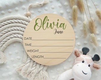 Baby Birth Stats Sign, Birth Announcement Sign, Baby Gift, Newborn Photo Prop, Newborn Gift, Nursery decor, Baby Announcement Sign,