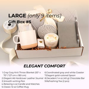 Cesta de agradecimiento para el jefe, cesta de regalo de agradecimiento al empleado con cuaderno, regalo para compañeros de trabajo, regalos corporativos, caja de regalo de condolencias para desear una pronta recuperación imagen 9