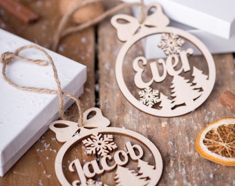 Personalized ornament, Holiday ornament with name, Personalized Gifts, Wooden Ornaments, Holiday decor, Personalized name ornament, Gift